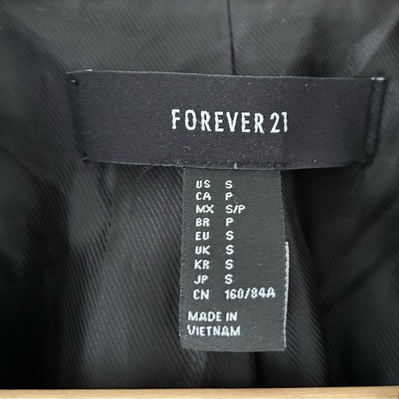 Forever 21 Suit Jacket Black Size S - Picture 2 of 3